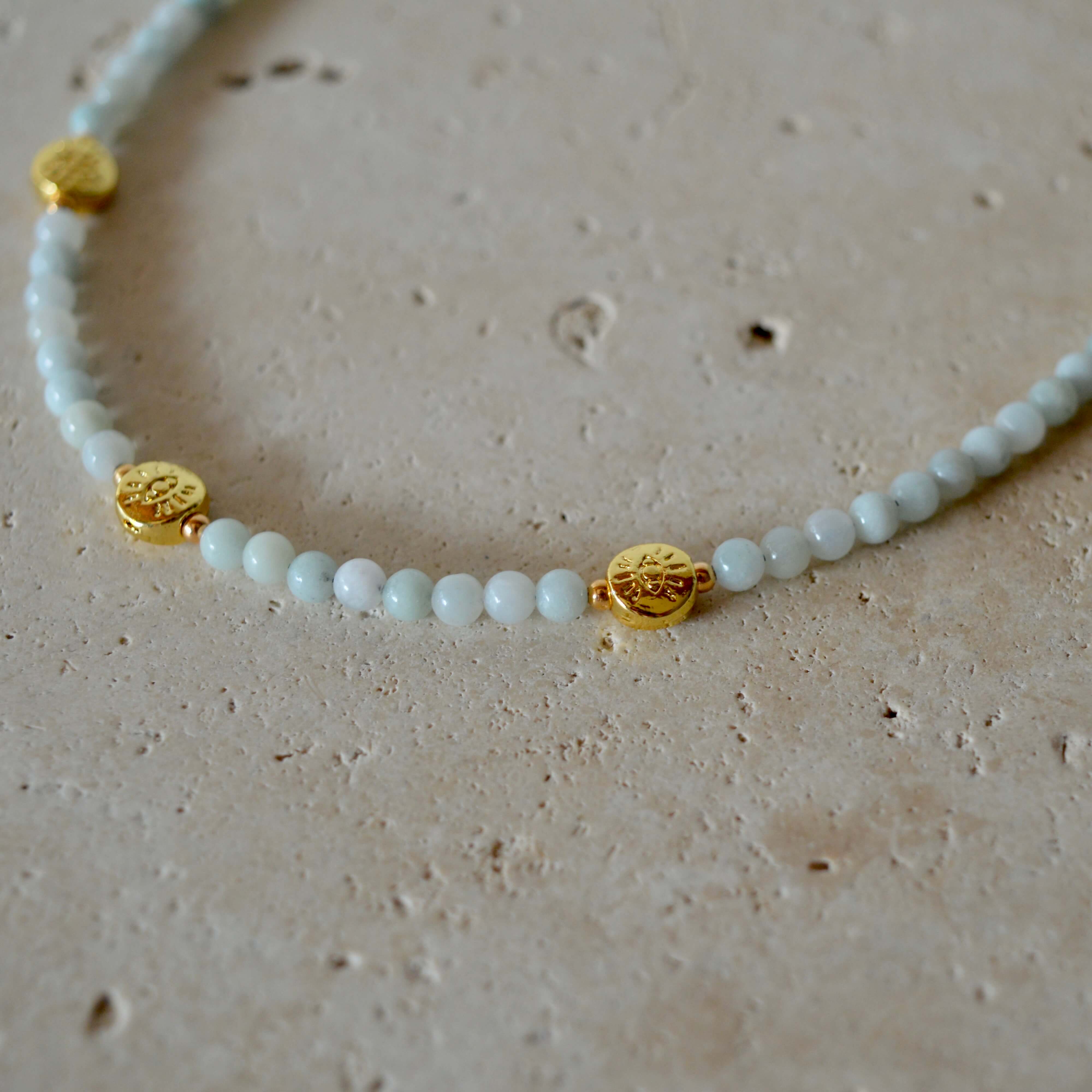 THE DAINTY- EYES- Amazonite- NECKLACE