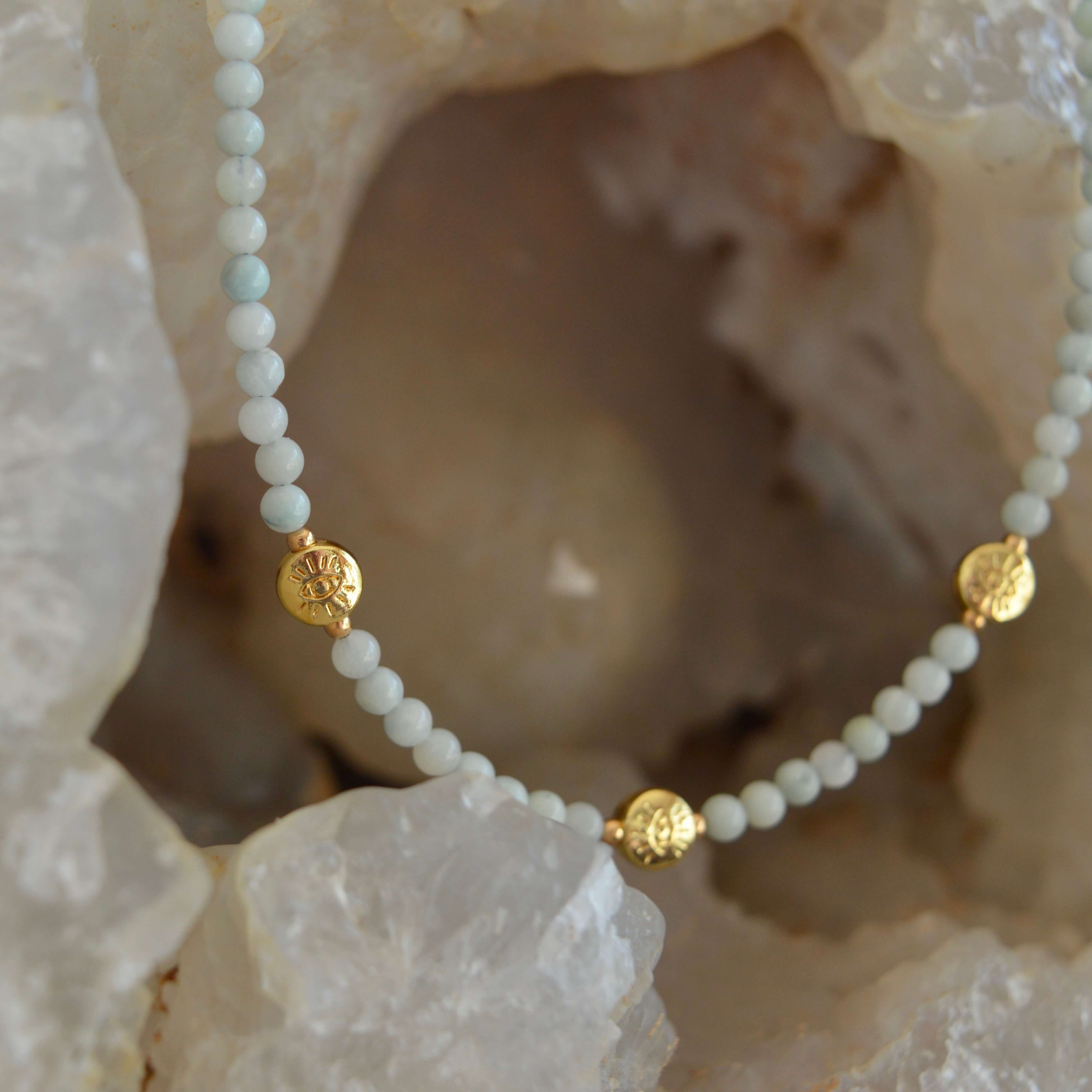 THE DAINTY- EYES- Amazonite- NECKLACE