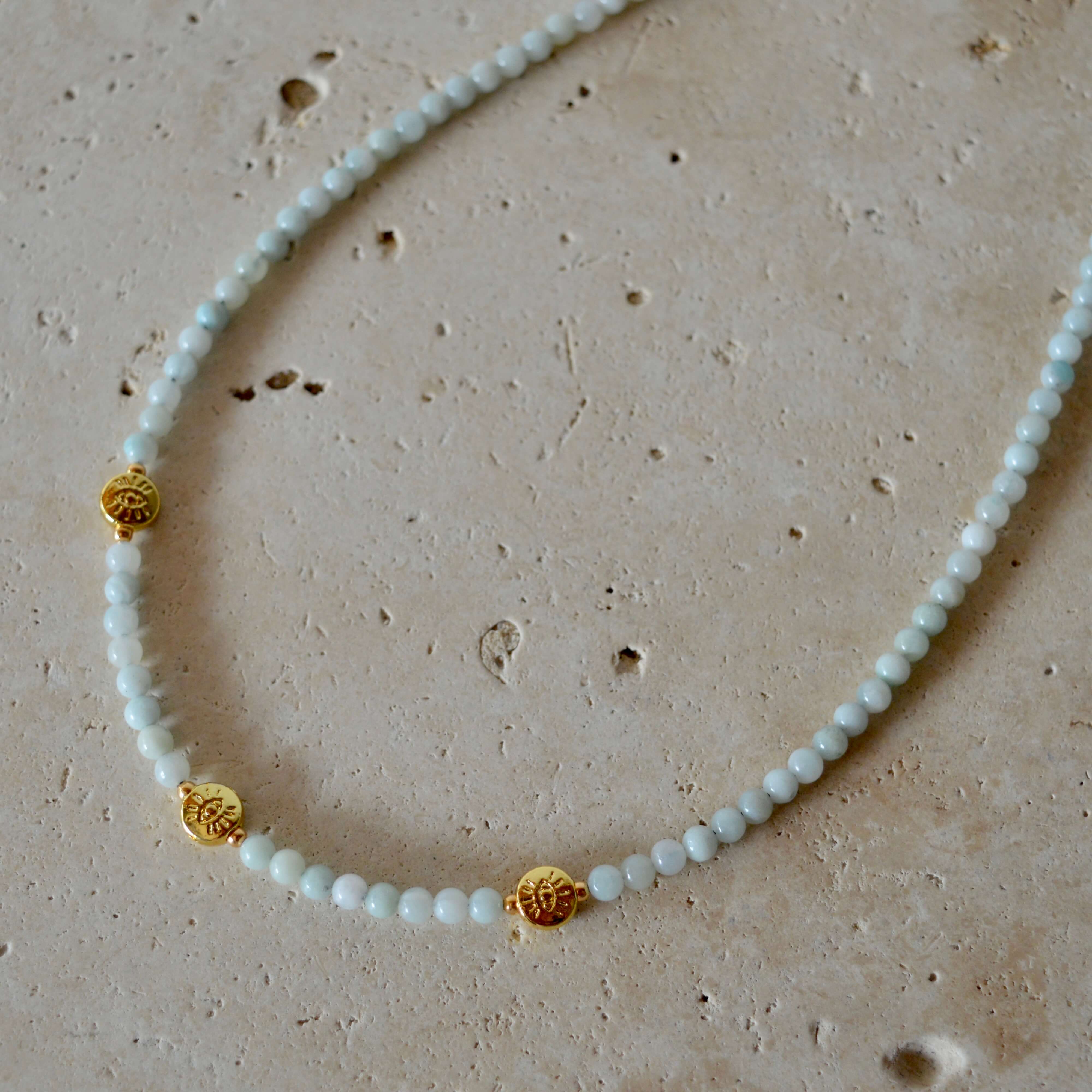 THE DAINTY- EYES- Amazonite- NECKLACE