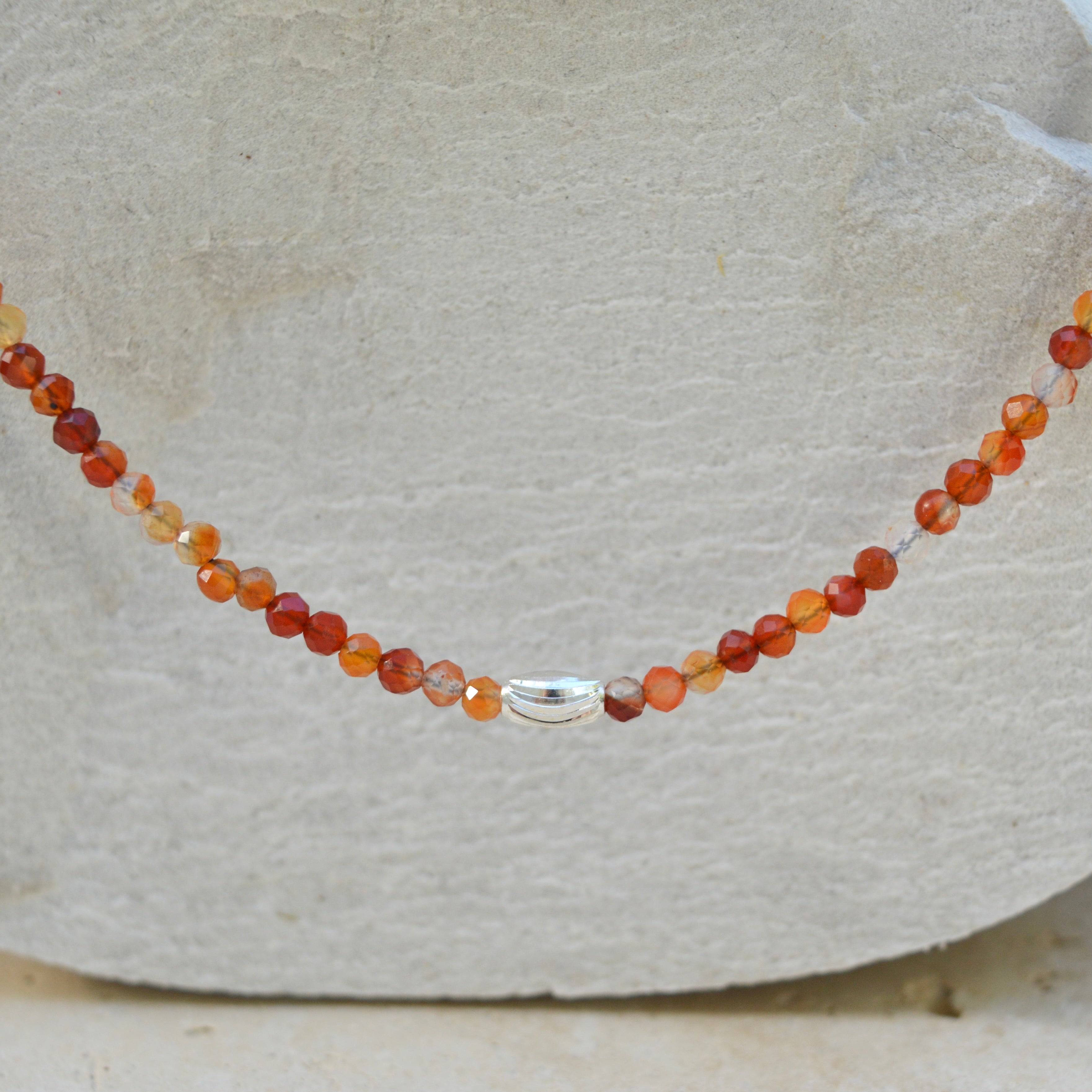 THE DAINTY- Silver- Carnelian- NECKLACE - Headless Nation