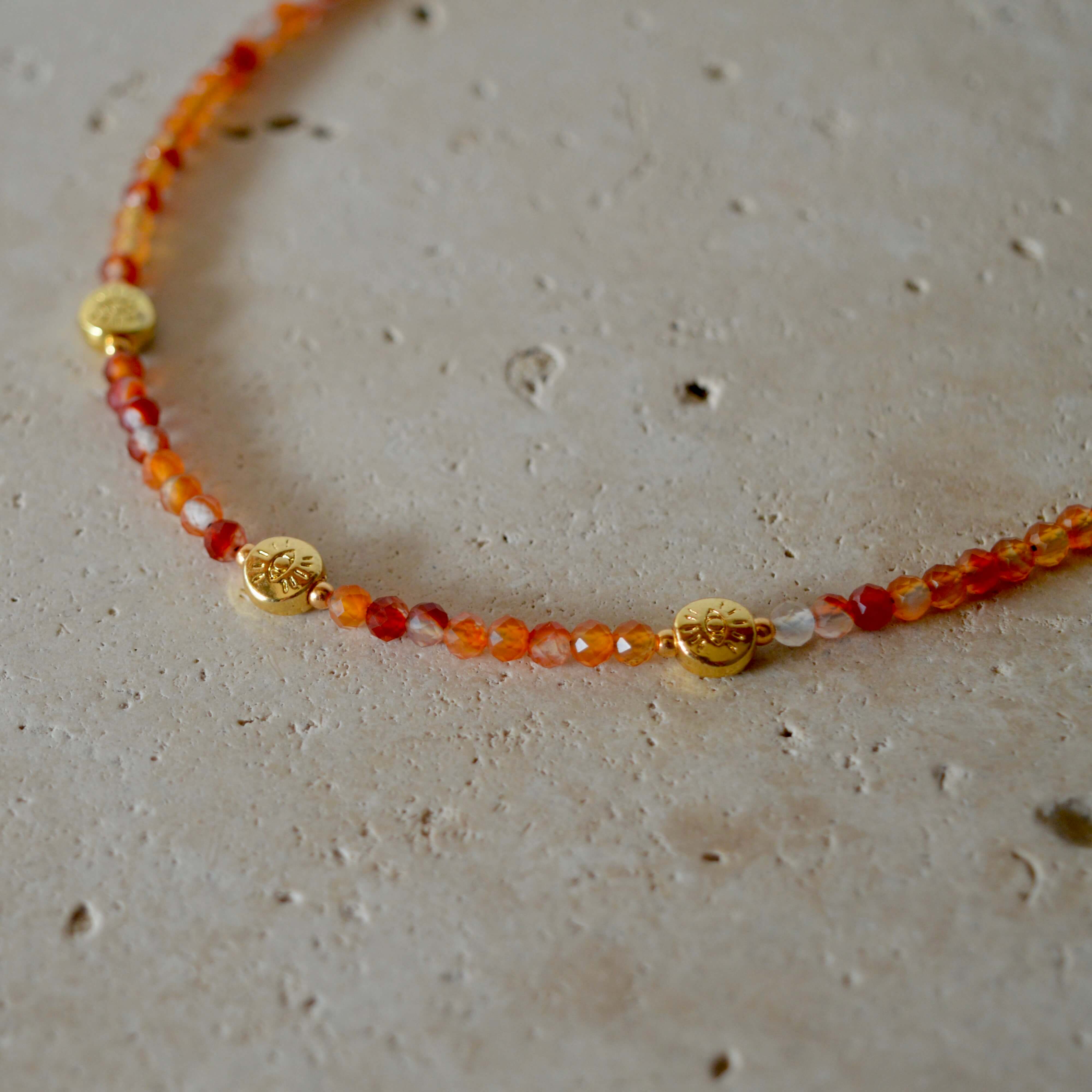 THE DAINTY- EYES- Carnelian- NECKLACE