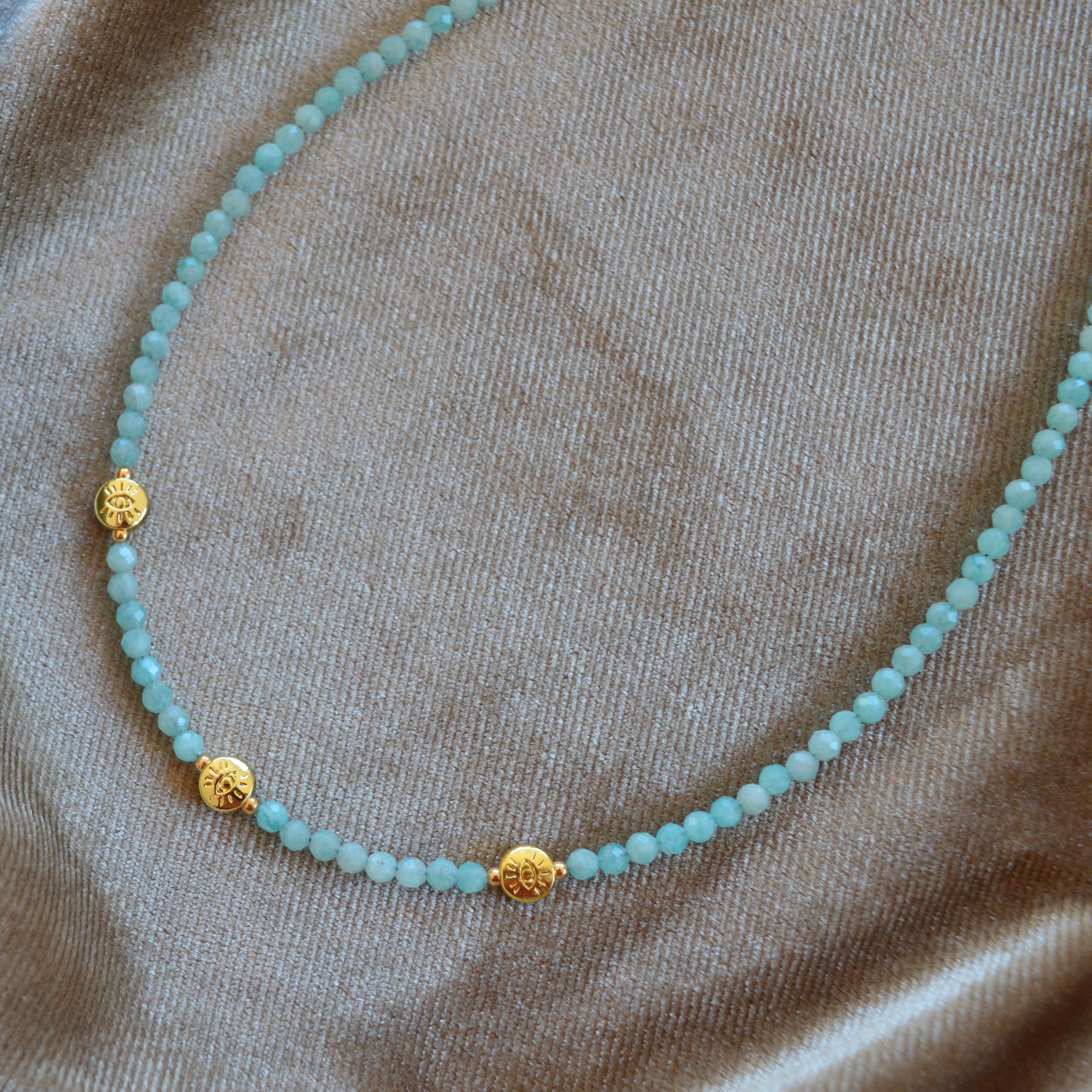 THE DAINTY- EYES- Amazonite- NECKLACE