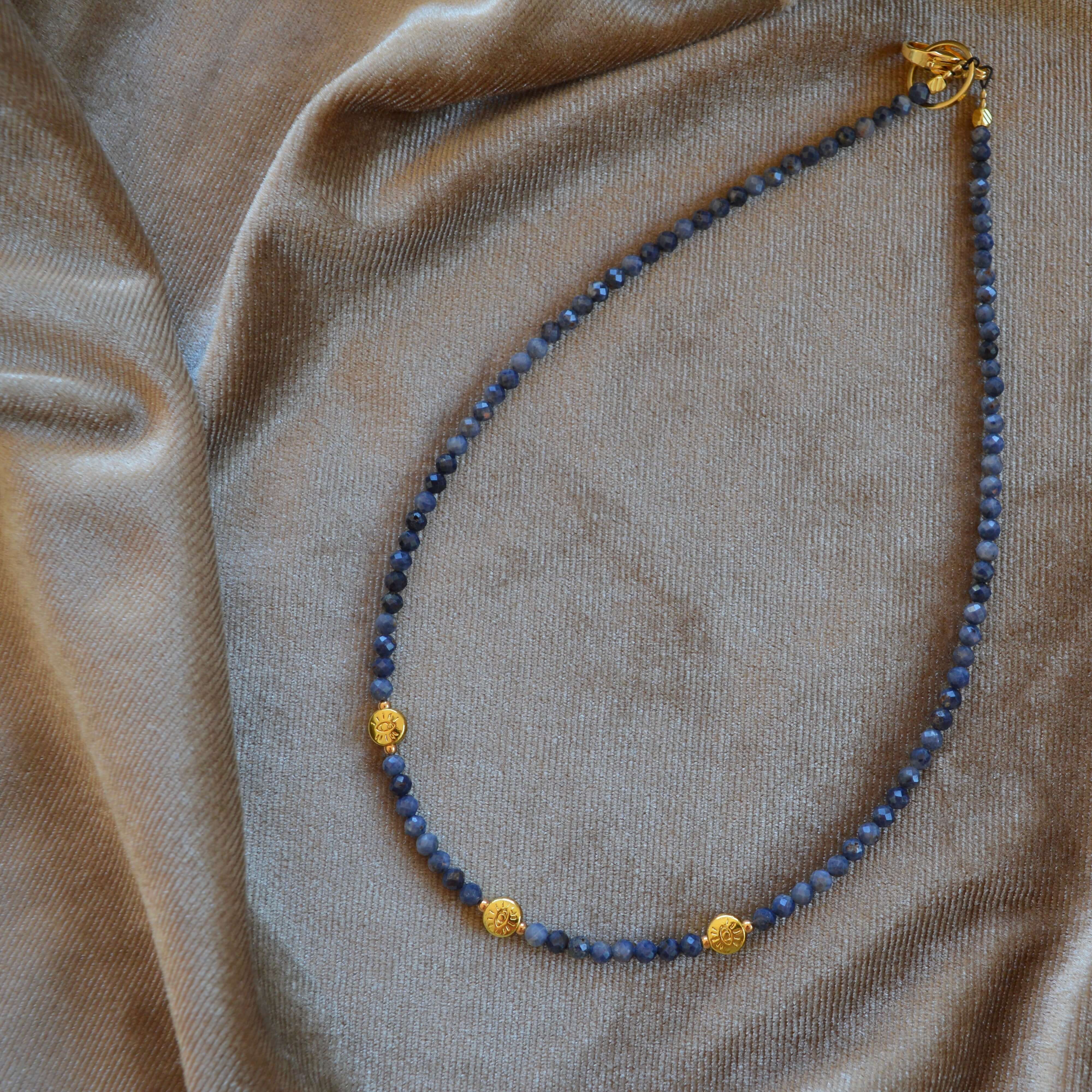 THE DAINTY- EYES- Sapphire- NECKLACE