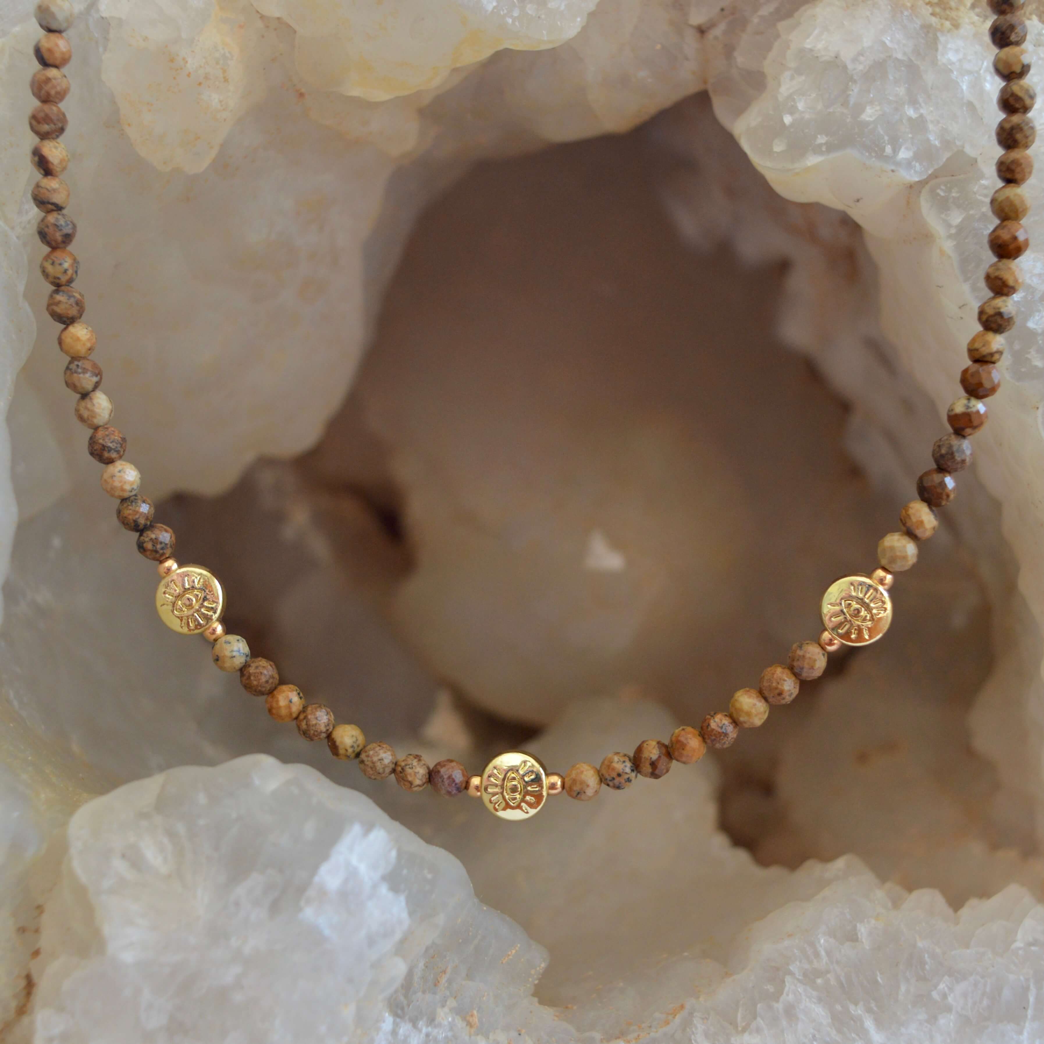 THE DAINTY- EYES- Picture Jasper- NECKLACE