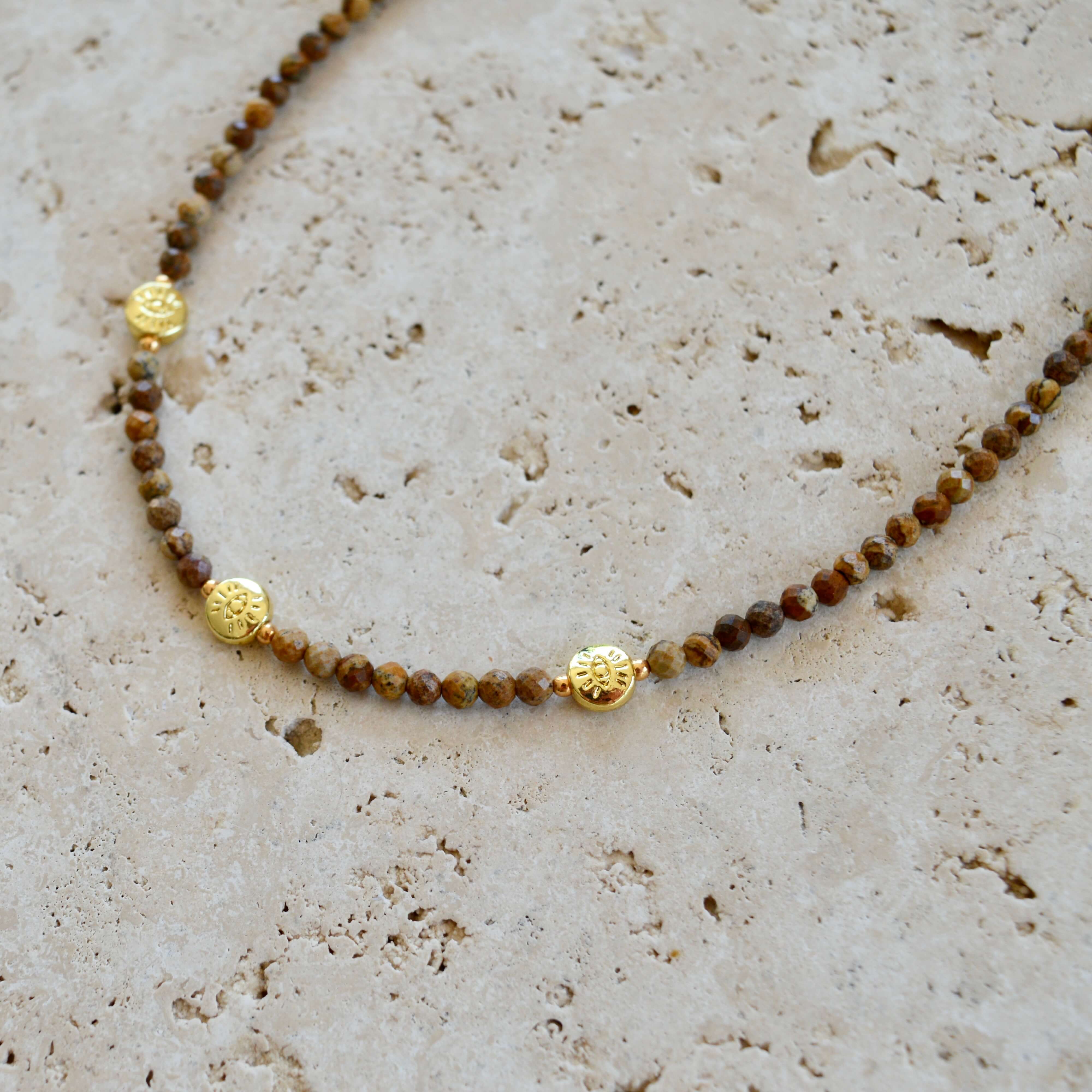 THE DAINTY- EYES- Picture Jasper- NECKLACE