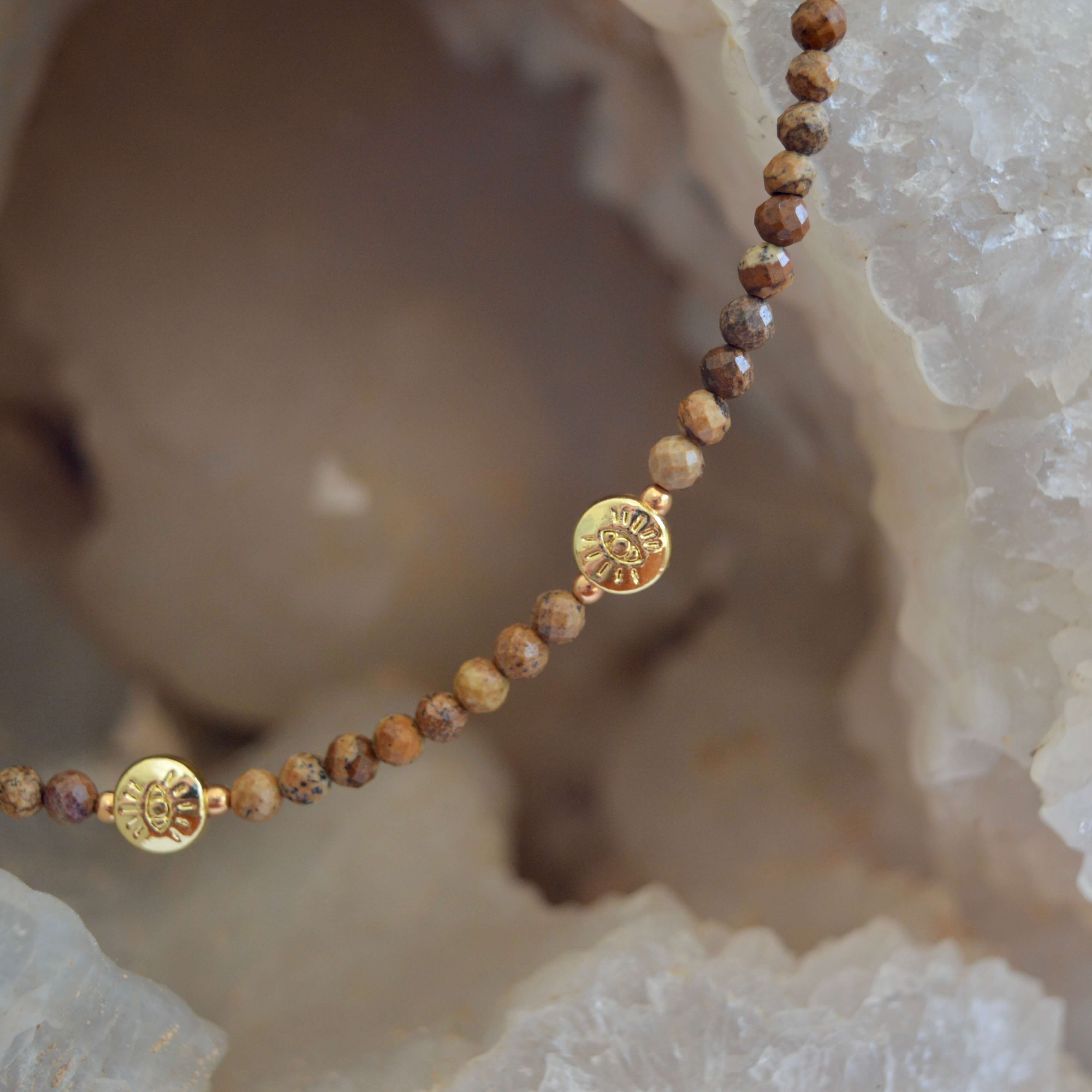 THE DAINTY- EYES- Picture Jasper- NECKLACE