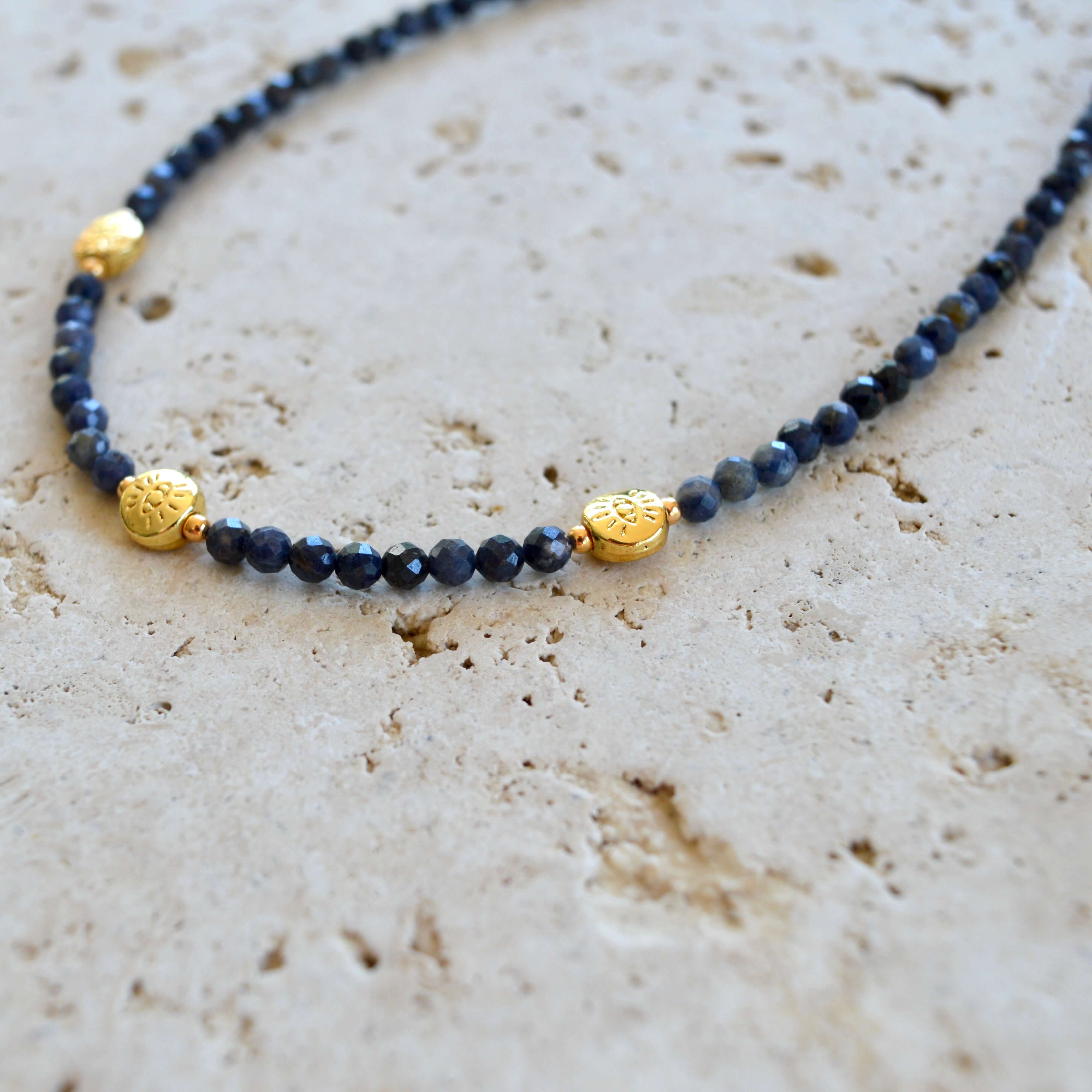 THE DAINTY- EYES- Sapphire- NECKLACE