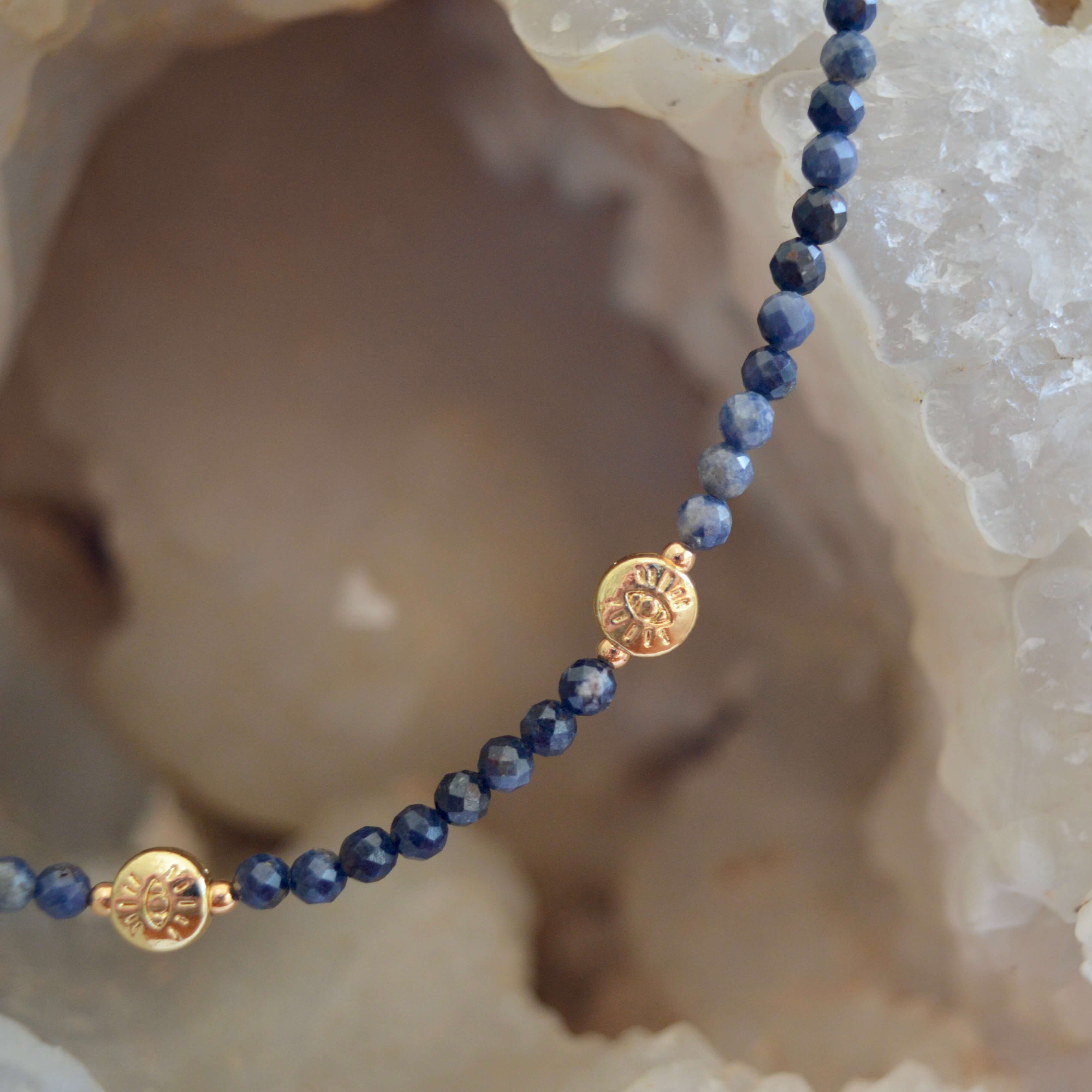 THE DAINTY- EYES- Sapphire- NECKLACE