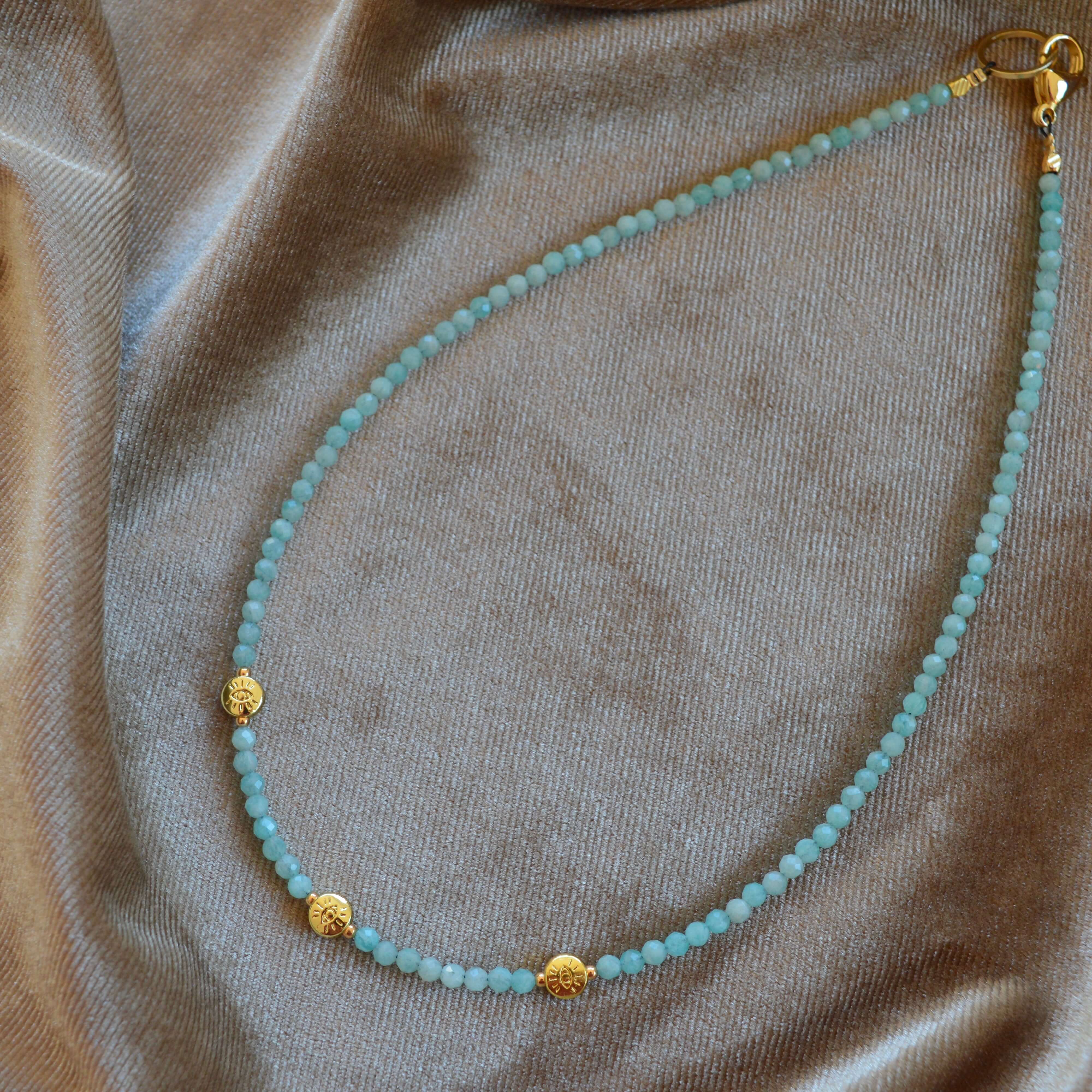 THE DAINTY- EYES- Amazonite- NECKLACE