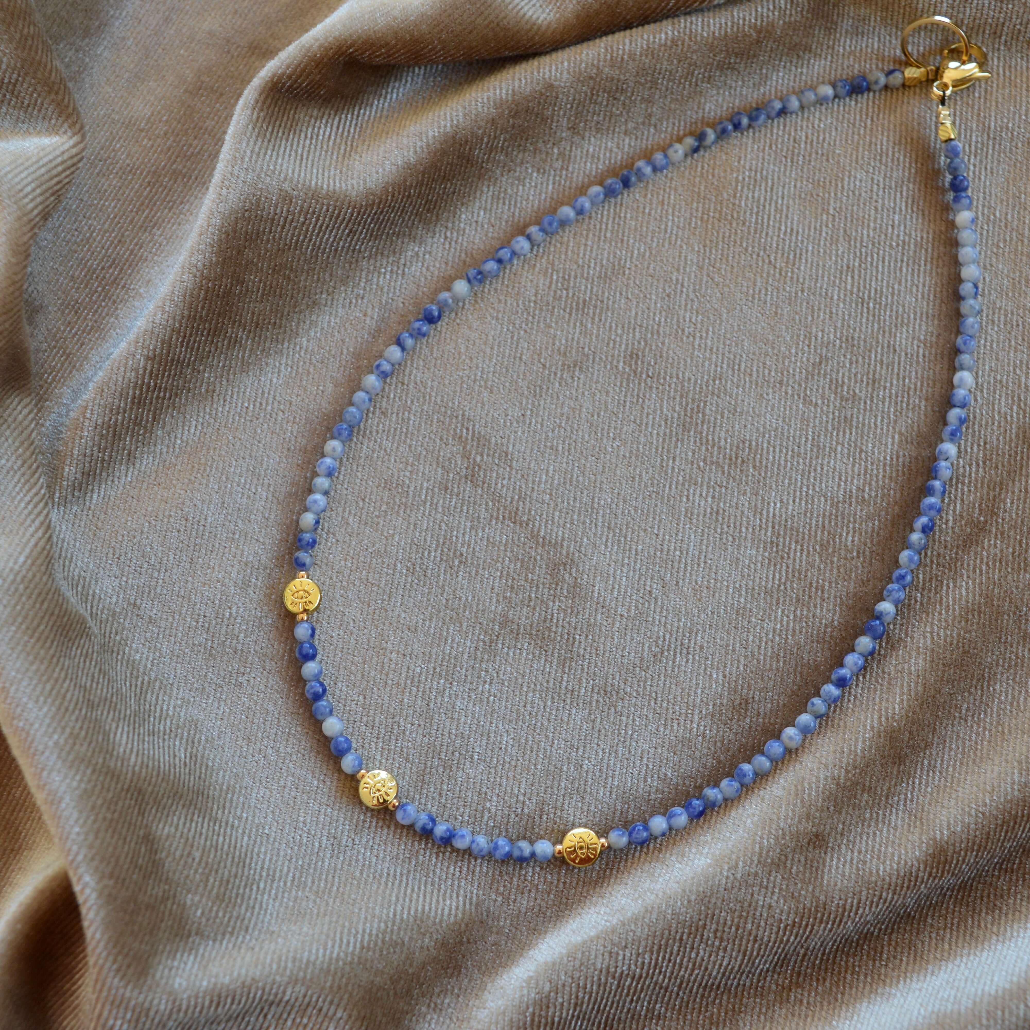 THE DAINTY- EYES- Blue Aventurine- NECKLACE