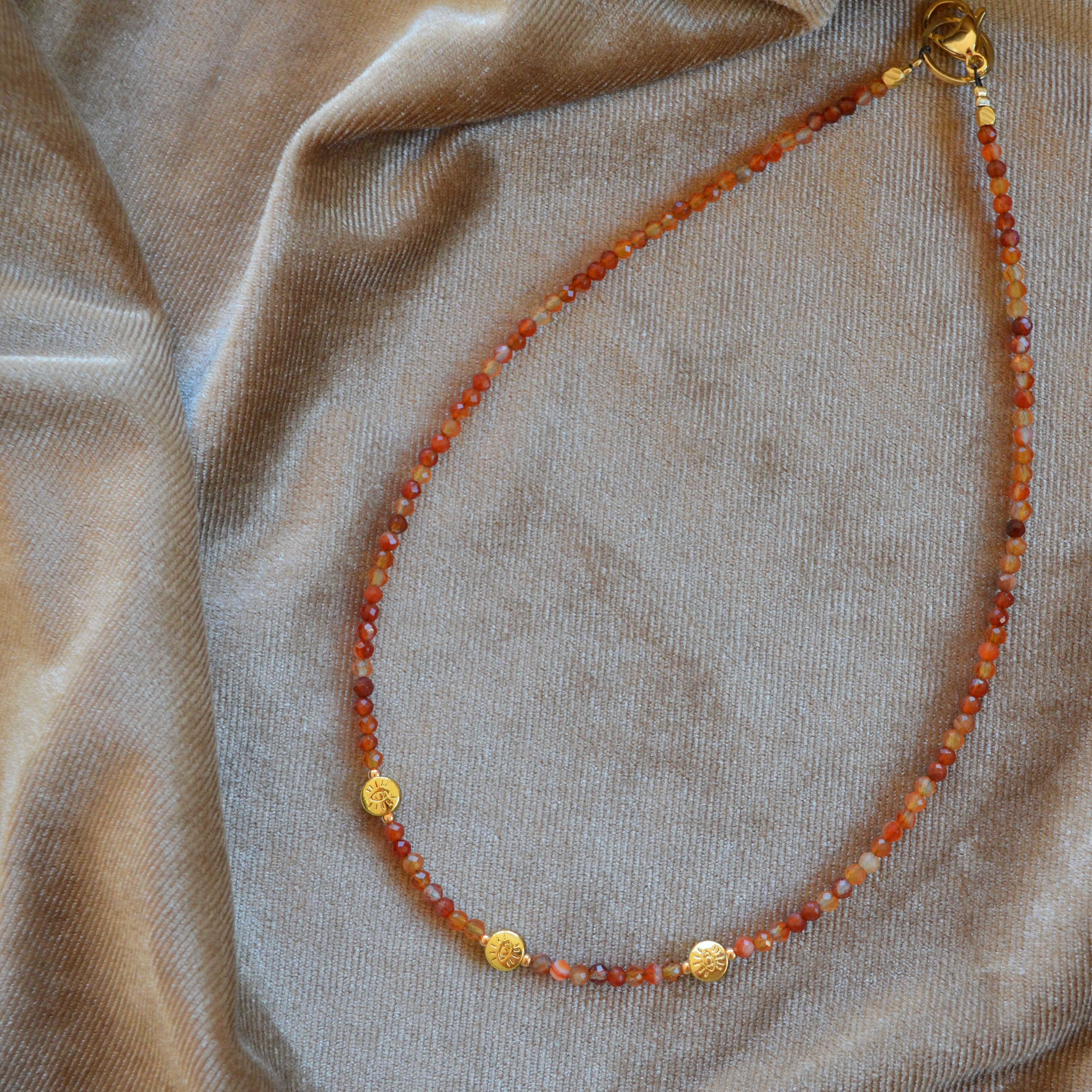 THE DAINTY- EYES- Carnelian- NECKLACE