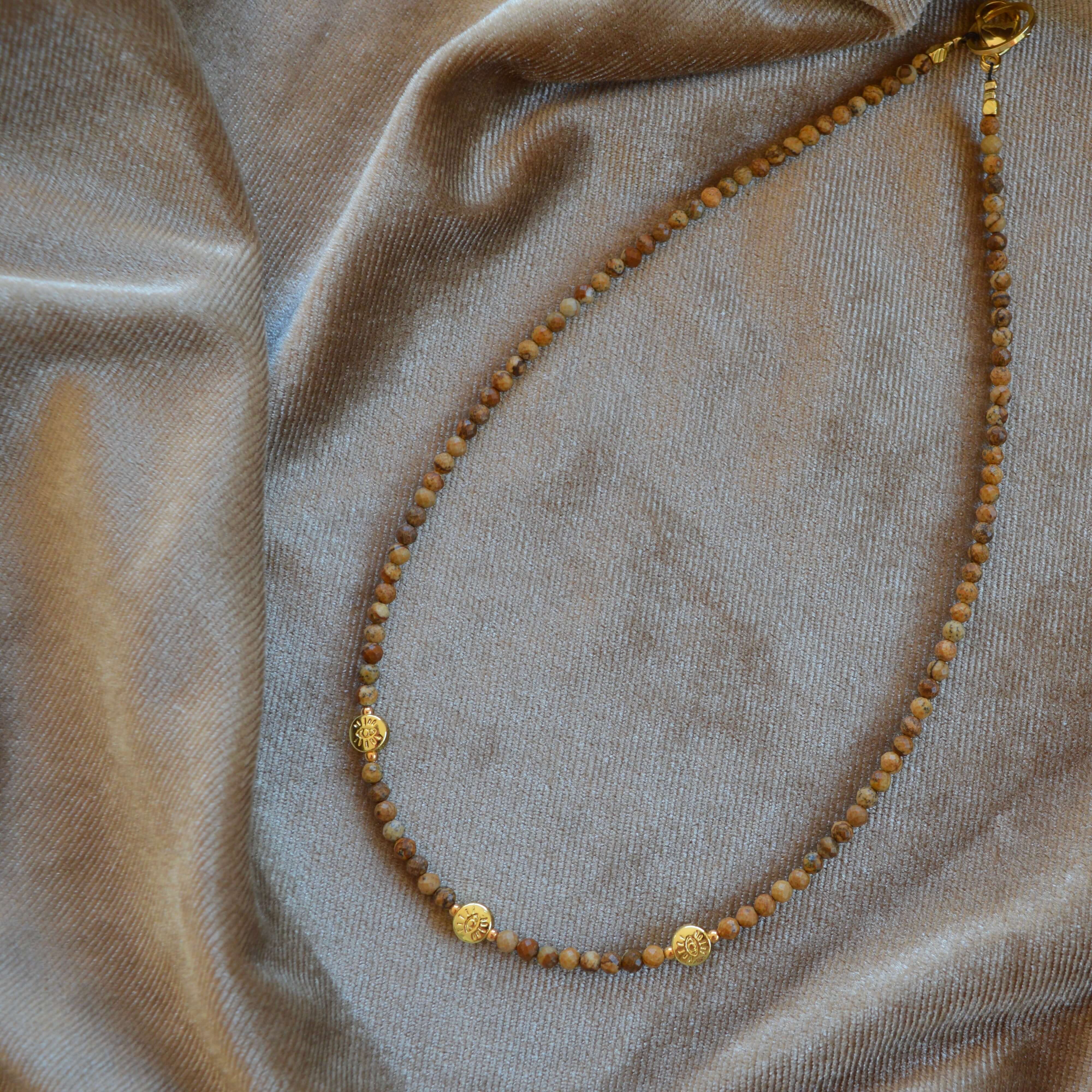 THE DAINTY- EYES- Picture Jasper- NECKLACE